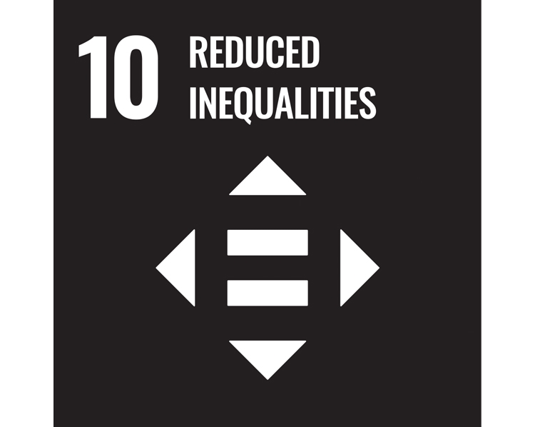 10 reduced inequalities, graphic of 4 direction arrows