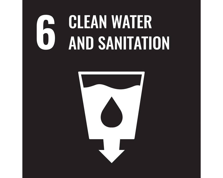 6 clean water and sanitation, graphic of water in cup